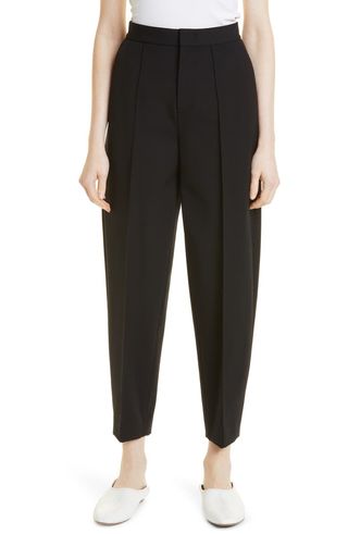 Vince + Pintuck Tapered Ankle Trousers