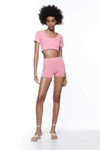 Zara + Seamless Top and Shorts