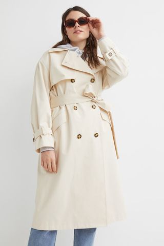 H&M + Cotton Trench Coat