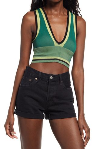 BDG Urban Outfitters + Josie Colorblock Crop V-Neck Tank