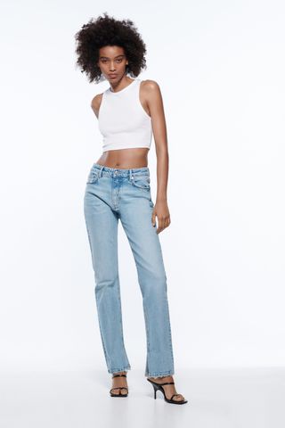 Zara + Split Slim Jeans