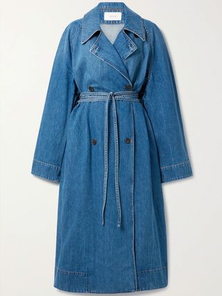 The Row + Agathan Belted Denim Trench Coat