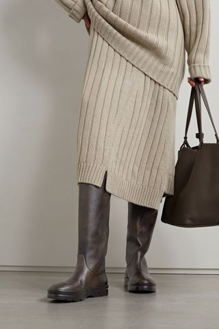 The Row + Billie Leather Over-The-Knee Boots