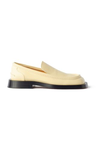 Proenza Schouler + Square-Toe Leather Loafers