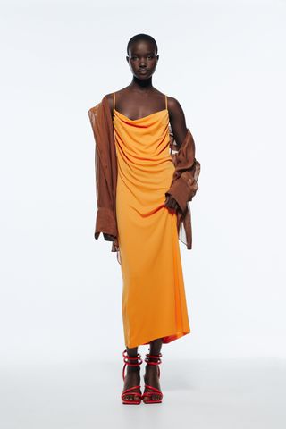 Zara + Flowy Strappy Dress