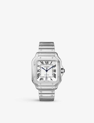 Cartier + Large Steel Santos de Cartier Watch 39.8mm