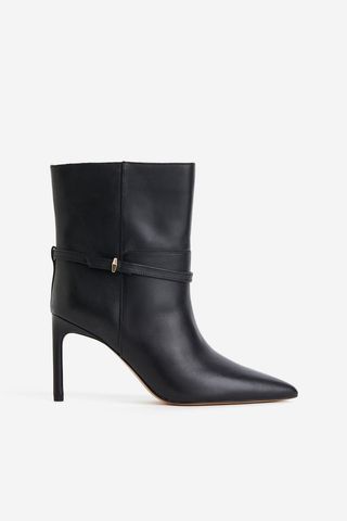 H&M + Ankle-High Leather Boots