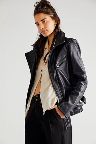 We the Free + Cora Leather Jacket