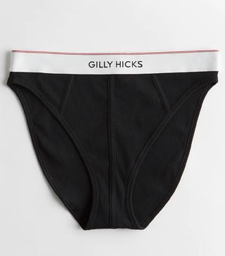 Gilly Hicks + Ribbed Cotton High Waist Bikini