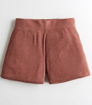 Gilly Hicks + HIgh-Rise Ribbed Shorts