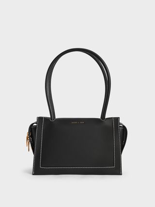 Charles & Keith + Black Bronte Double Handle Shoulder Bag