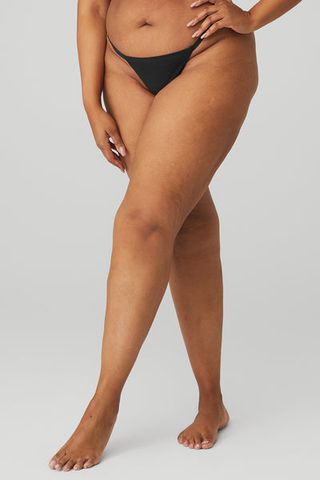 Alo Yoga + Airbrush Invisible String Thong in Black