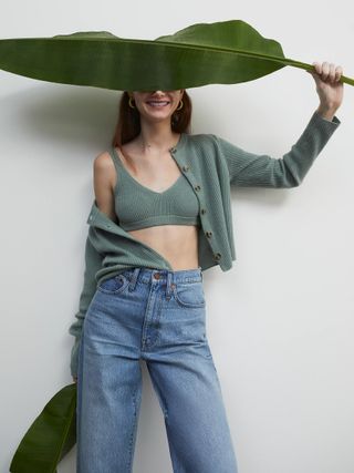 Madewell + (Re)sourced Cashmere Sweater Bralette
