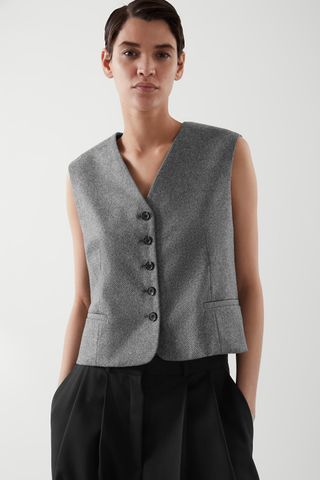 Cos + Cropped Wool Waistcoat
