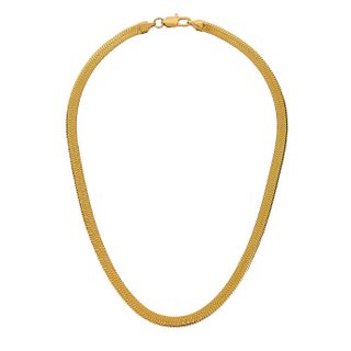 Fallon + Hailey Herringbone Short Gold-Plated Necklace