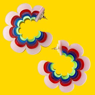Dolly Rocket London + Rainbow Wave Hoop Earrings