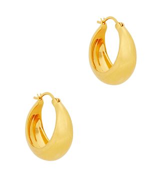 Daphine + Oli 18kt Gold-Plated Hoop Earrings