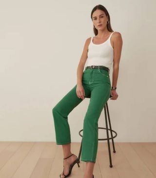 Reformation + Cowboy High Rise Straight Jeans