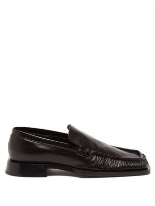 Jil Sander + Ruched Leather Loafers