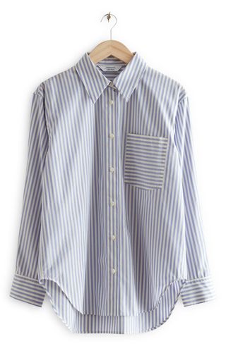 & Other Stories + Stripe Button-Up Shirt