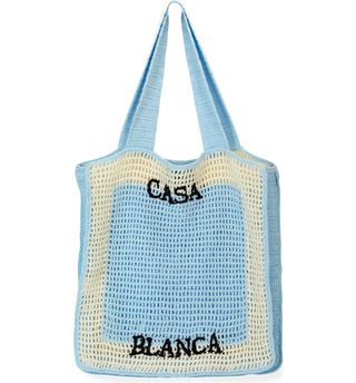 Casablanca + Logo Crochet Tote Bag