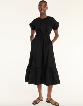 J.Crew + Side-Cutout Cotton Poplin Dress