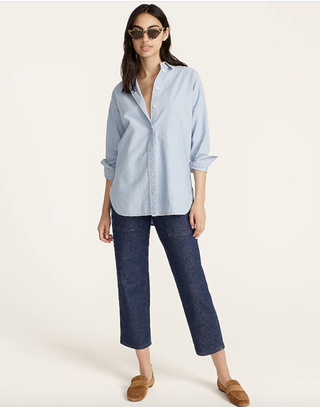 J.Crew + Relaxed-Fit Chambray Shirt