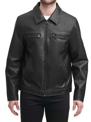 Levi's + Faux Leather Zip-Up Jacket