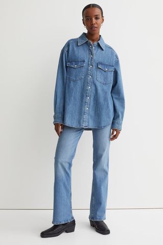 H&M + Bootcut High Waist Jeans