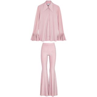 Sleeper + Venera Pink Stretch-Knit Pyjama Set