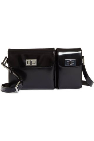 BY FAR + Billy Leather Convertible Crossbody Bag