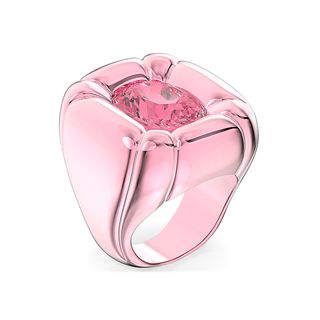 Swarovski + Crystal Molded Solitaire Statement Ring