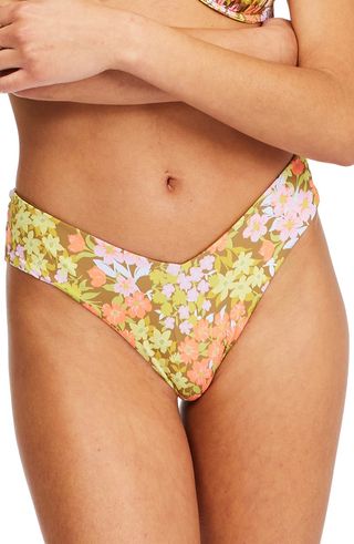 Billabong + Bring on the Bliss Fiji Floral Print Cheeky Bikini Bottoms