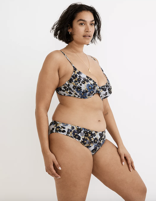 Madewell + Second Wave Classic Bikini Bottoms in Daisy Reverie