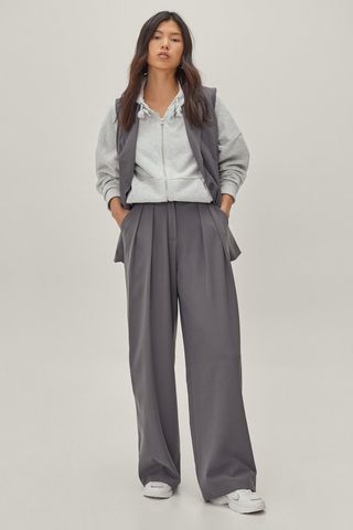 Nasty Gal + Tailored Vest and Wide Leg Pants Co Ord