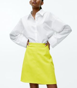 Arket + Cotton Twill Mini Skirt