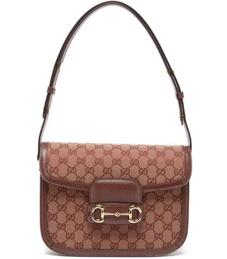 Gucci + Horsebit 1955 GG-Supreme Canvas and Leather Bag