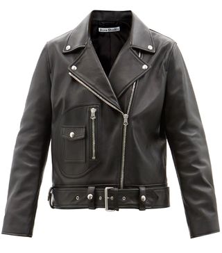 Acne Studios + Belted Leather Biker Jacket