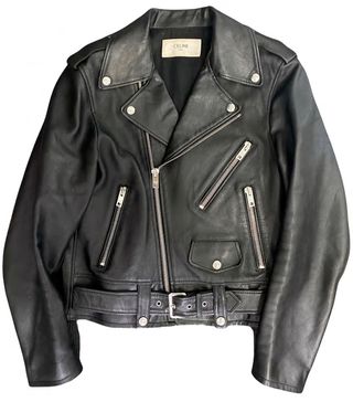 Celine + Leather Biker Jacket