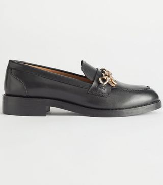 & Other Stories + Chain Embellished Leather Loafers