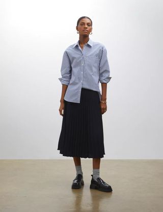 Finery London + Cotton Rich Striped Collared Shirt