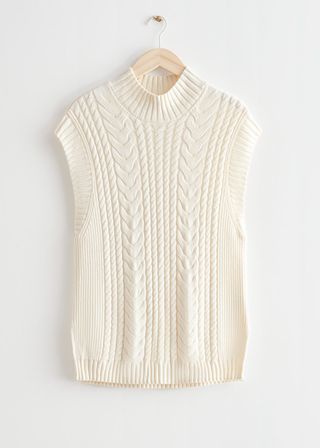 & Other Stories + Oversized Cable Knit Vest