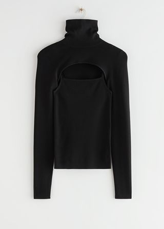 & Other Stories + Turtleneck Cut-Out Top
