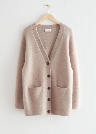 & Other Stories + Oversized Wool Knit Cardigan