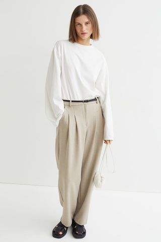 H&M + Tailored Jersey Trousers
