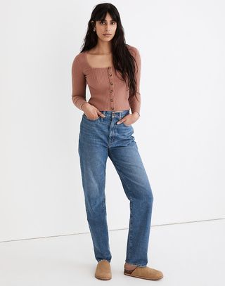 Madewell + Baggy Straight Jeans in Westmont Wash