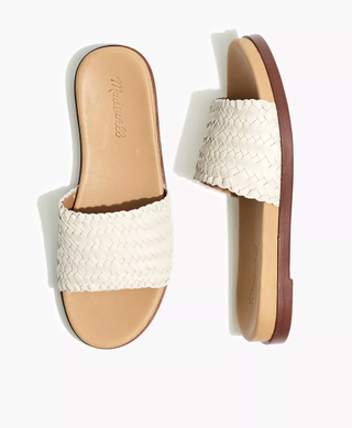Madewell + The Louisa Slide Sandals in Woven Leather