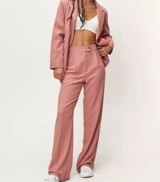 Nasty Gal + Petite Tailored Wide Leg Co Ord Trousers