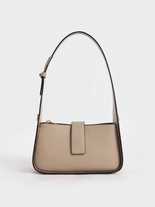 Charles & Keith + Leather Chain-Link Bag