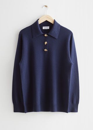 & Other Stories + Wool Knit Polo Sweater